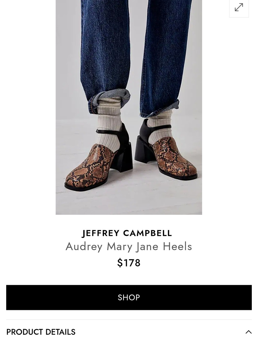Jeffrey Campbell Snake-Print Mary Janes - Picture 7 of 7